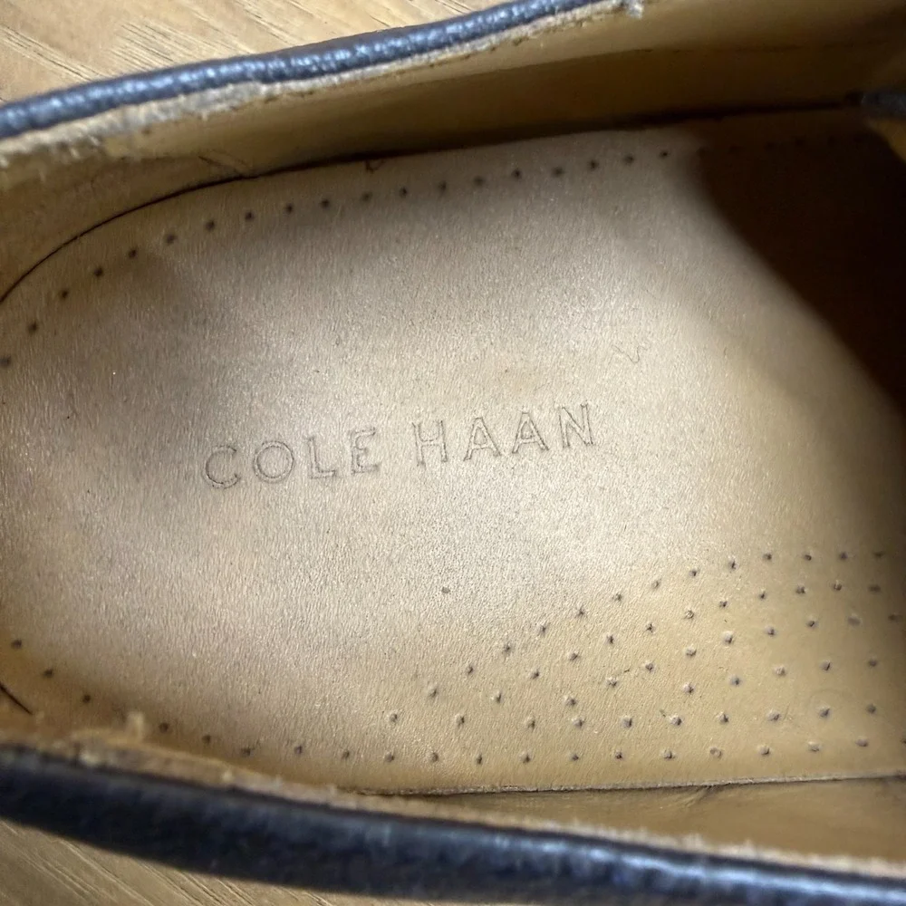Cole Haan Willams Oxfords Mens 13 M Navy Blue Leather Business Casual Shoes